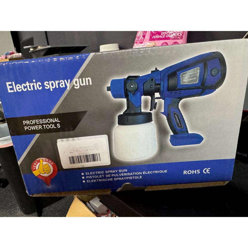 New UINCLU Paint Sprayer, 750W Electric Spray Gun 1400ML Container 6 Nozzles
